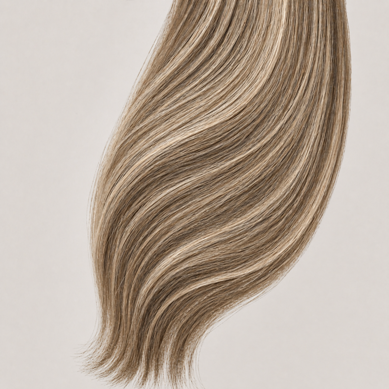 Stessia butterfly weft hair extensions in shade #10/24 Highlights, laid flat