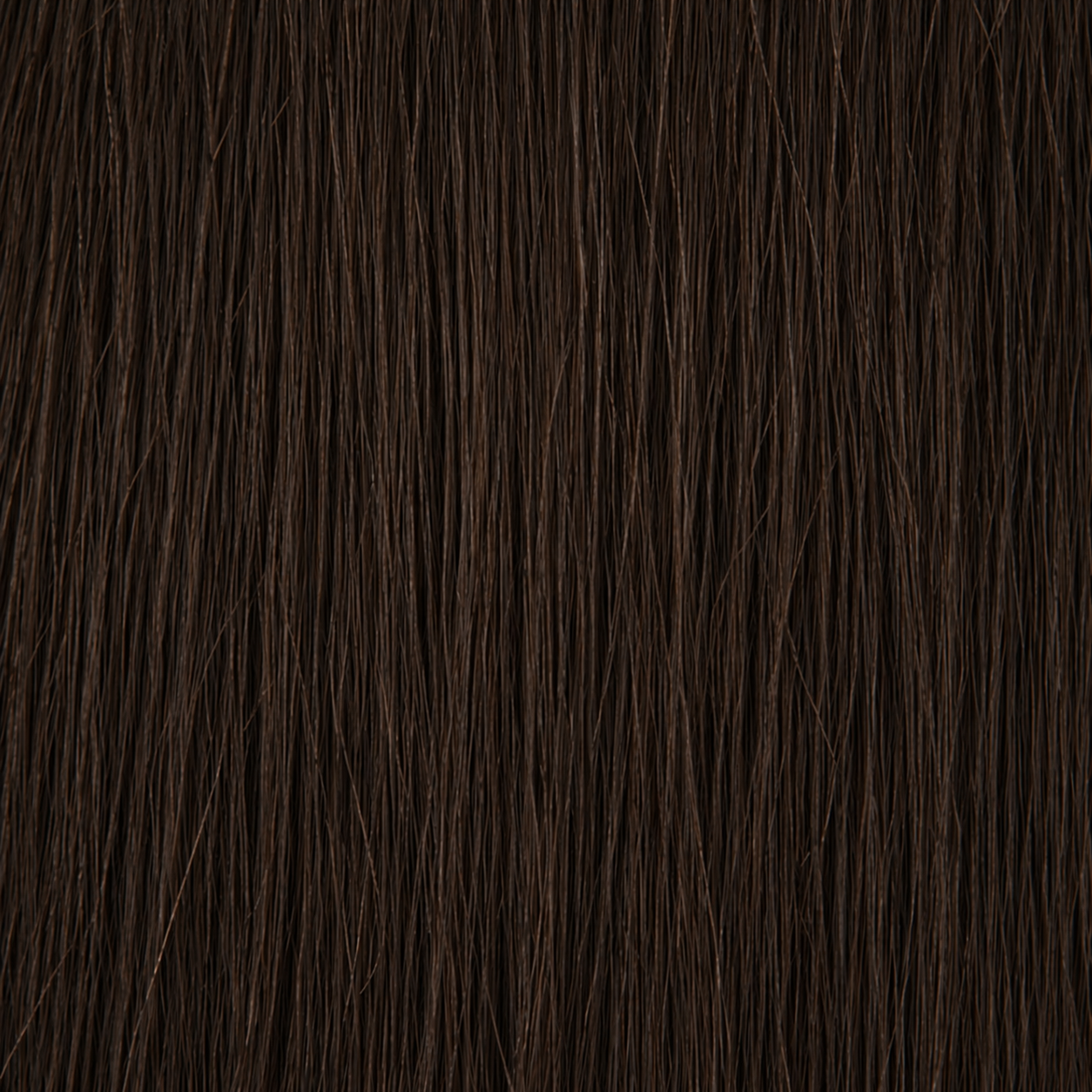 Primo piano della struttura dei capelli Remy nel colore #2 Bruno nero
