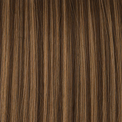 Gros plan sur la texture des cheveux Remy en teinte #4/6 Mèches