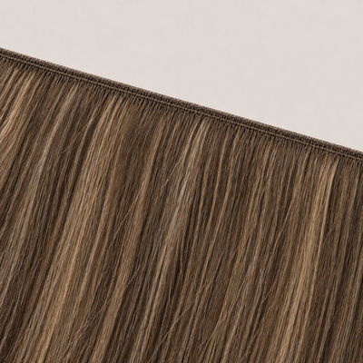 Couture plate Butterfly Weft des extensions Stessia en teinte #4/8/18 Mèches