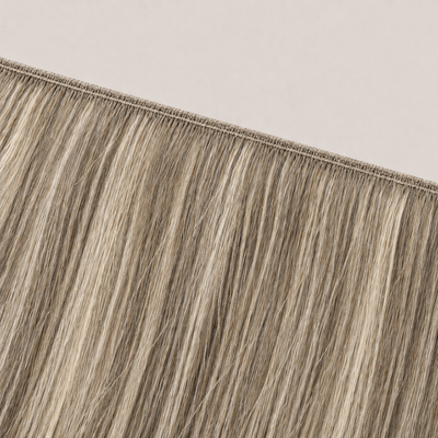 Flache Butterfly-Weft-Naht der Stessia Extensions in Farbe #6/24 Highlights