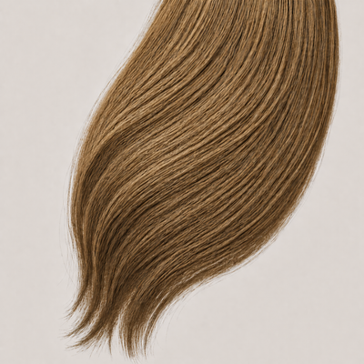 Extension capelli Butterfly Weft Stessia nel colore #6 Biondo scuro, distese in piano