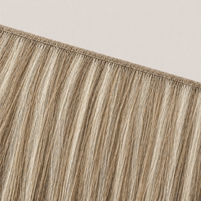Flache Butterfly-Weft-Naht der Stessia Extensions in Farbe #8/613 Highlights
