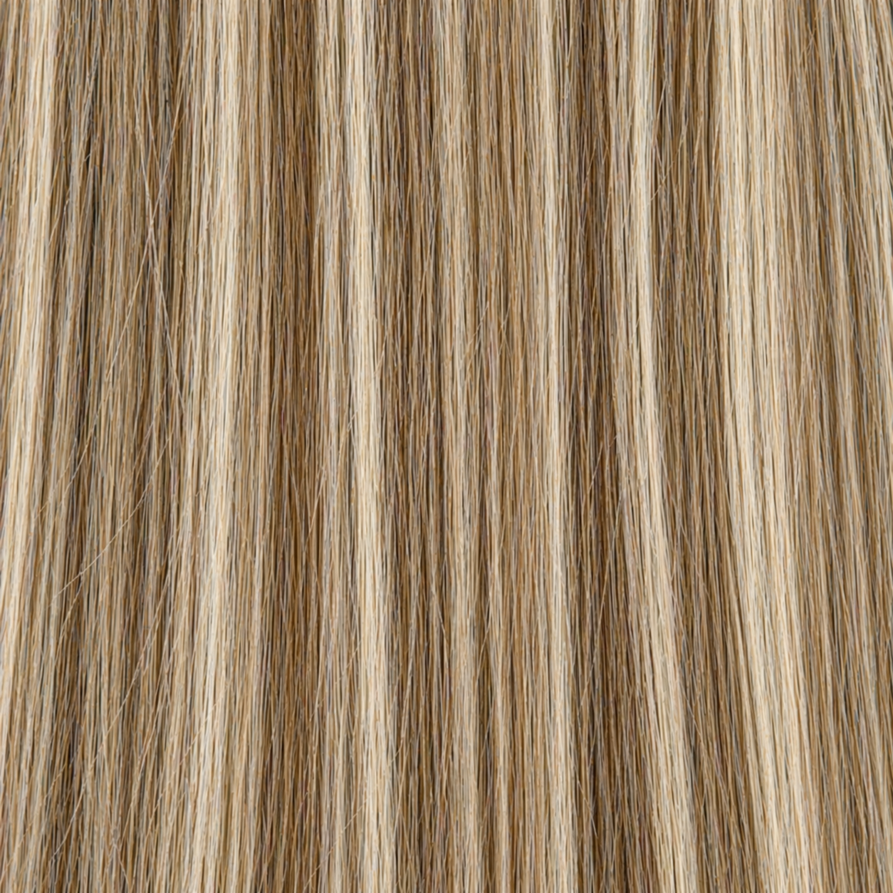 Close-up of the Remy human hair texture in shade #8/613 Highlights