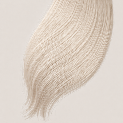 Extension capelli Butterfly Weft Stessia nel colore #Ivory, distese in piano